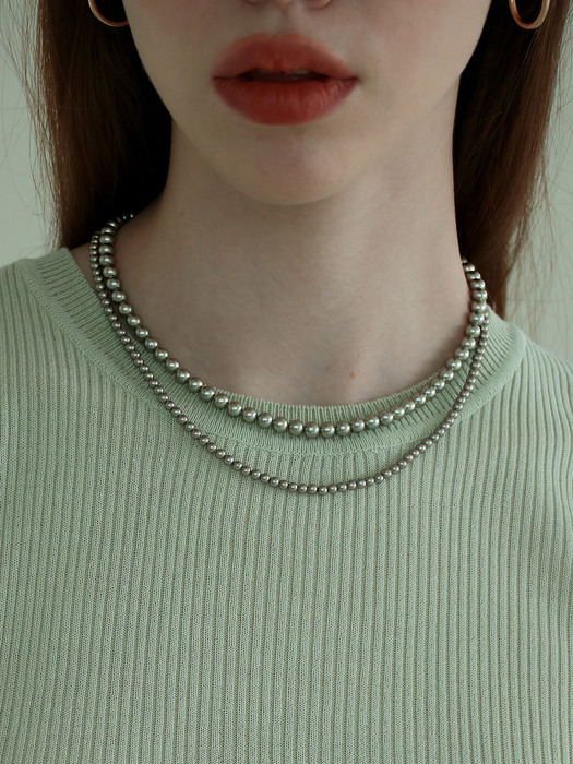 green pearl neacklace (2size)