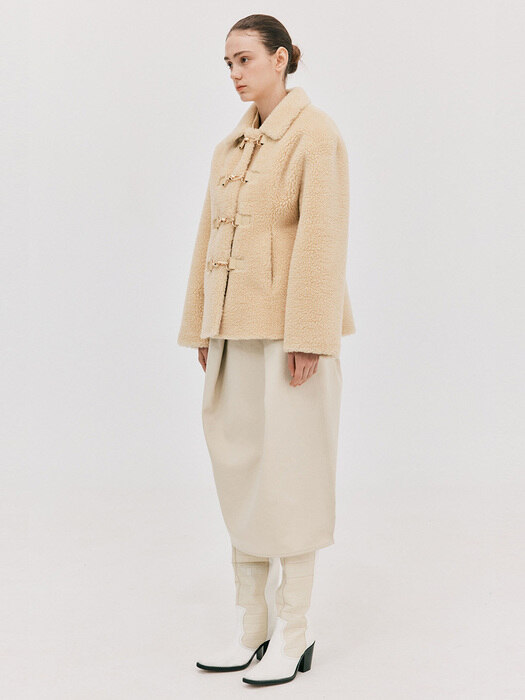 Wool Shearing Coat_Light Yellow