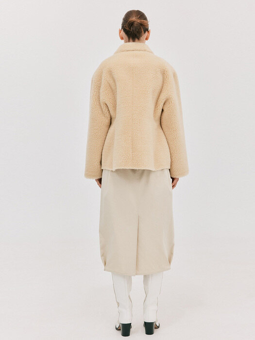 Wool Shearing Coat_Light Yellow