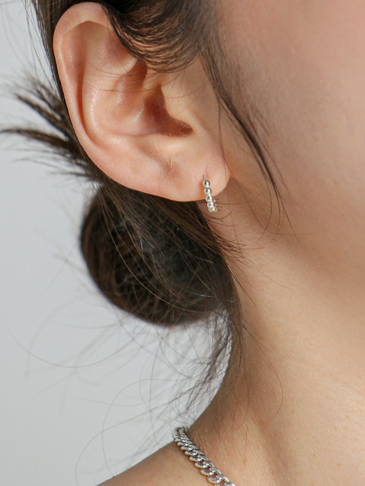 Ball Ball Ring Silver Earring Ie273 [Silver]
