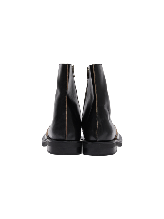 DAYNE SQUARE TOE CHELSEA BOOTS aaa308m(BLACK)