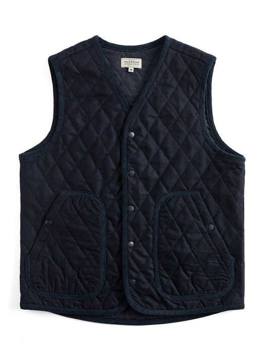 VN QUILTED WOOL VEST (navy)