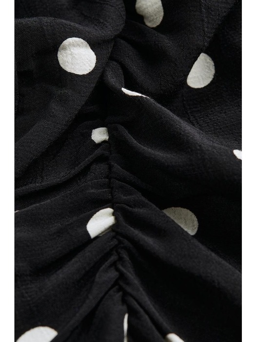 개더 드레스 블랙/도트 1128590001