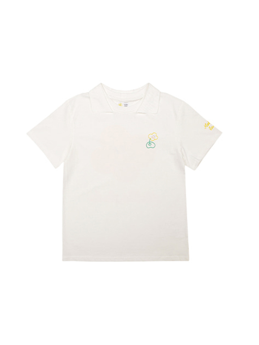 Hello LaLa PK T-shirts(헬로 라라 카라 티셔츠)[White]