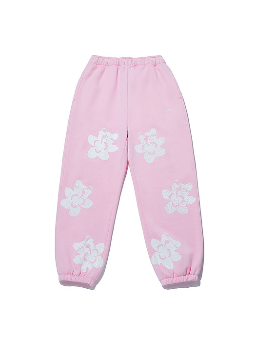 Flower Bear Hand Print Pants_Pink