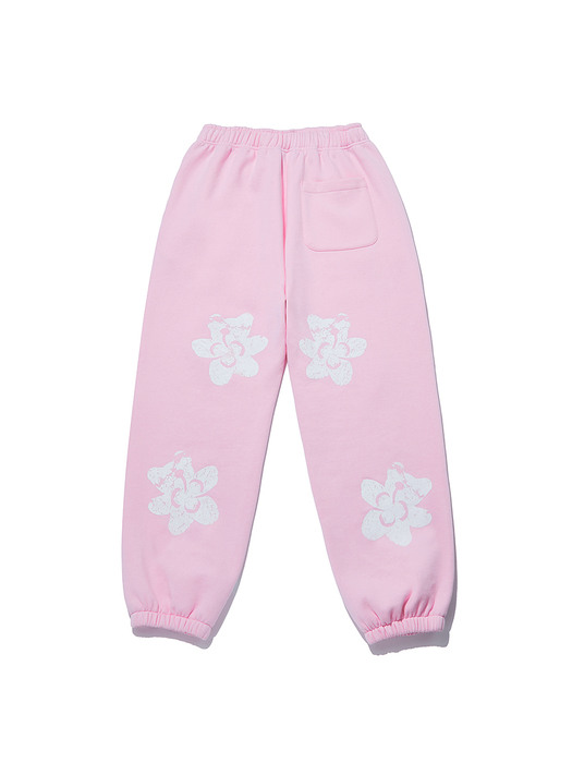 Flower Bear Hand Print Pants_Pink