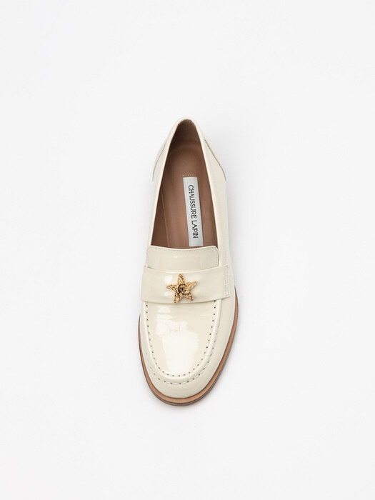 Shootingstar Loafers in Ivory Patent
