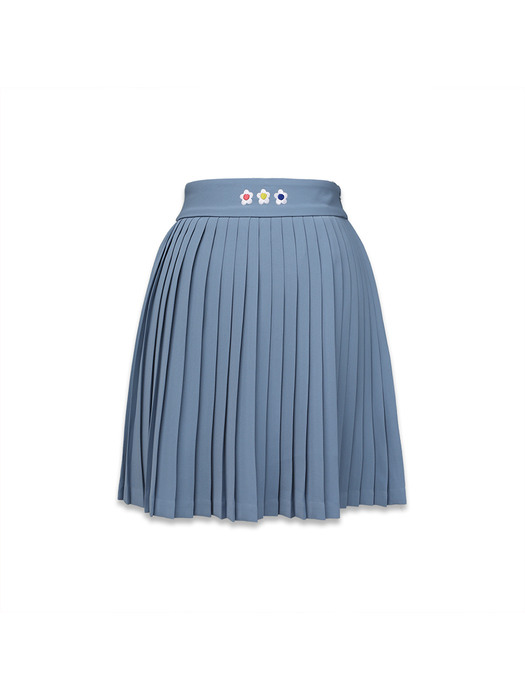 daisy pleats skirt sky blue