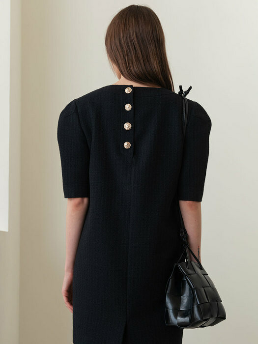 Tweed mini dress_navy