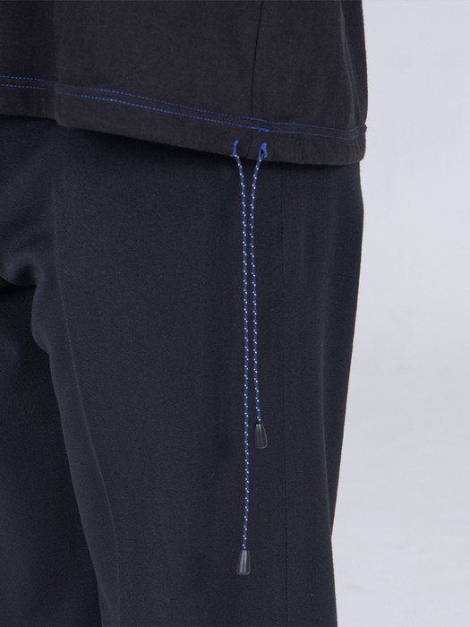 String Crop Long-Sleeve For Men_Black