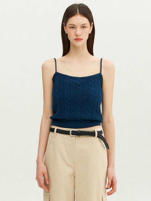 ETNA Sleeveless cable knit top (Navy)