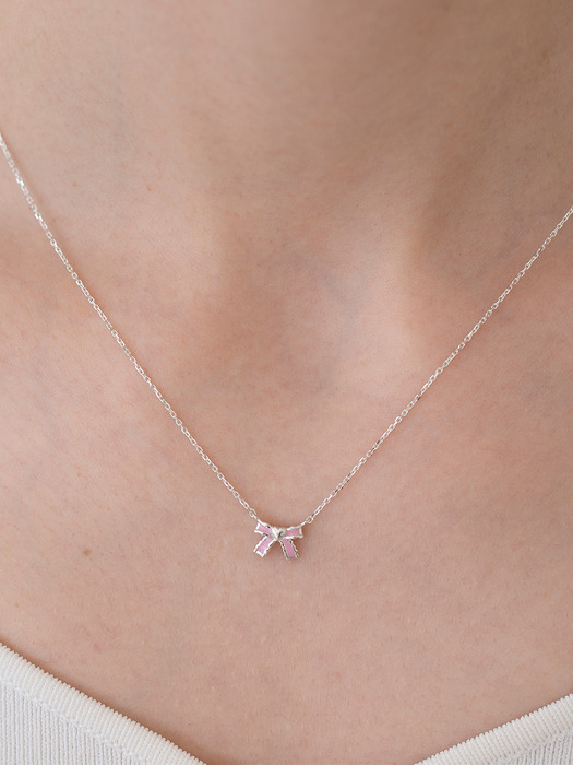 [Silver925] Ribbon Muse Necklace