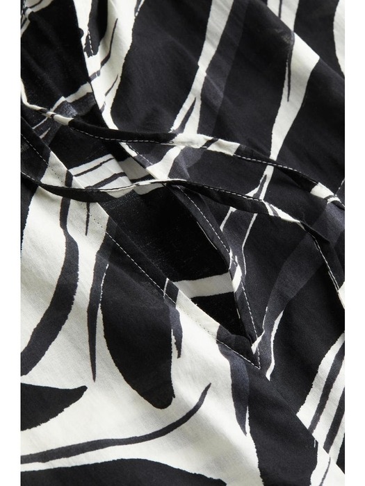 코튼 튜닉 드레스 블랙/화이트 패턴 1126550003