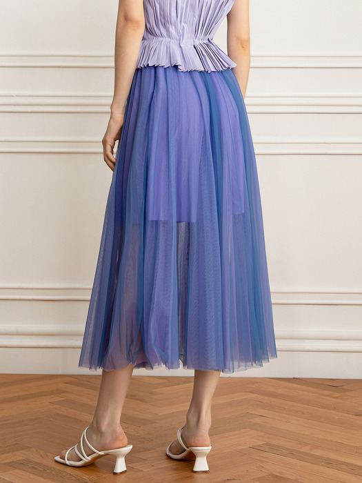 YY_Holiday wind drape mesh skirt