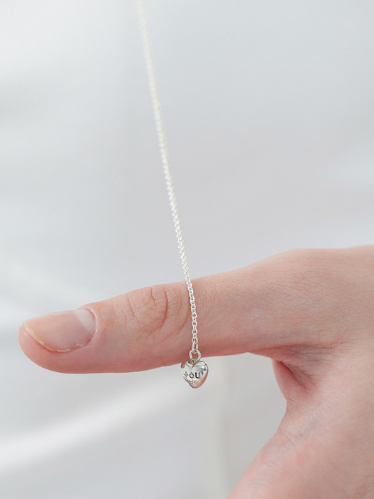 [Silver925]SE013 Heart point long necklace