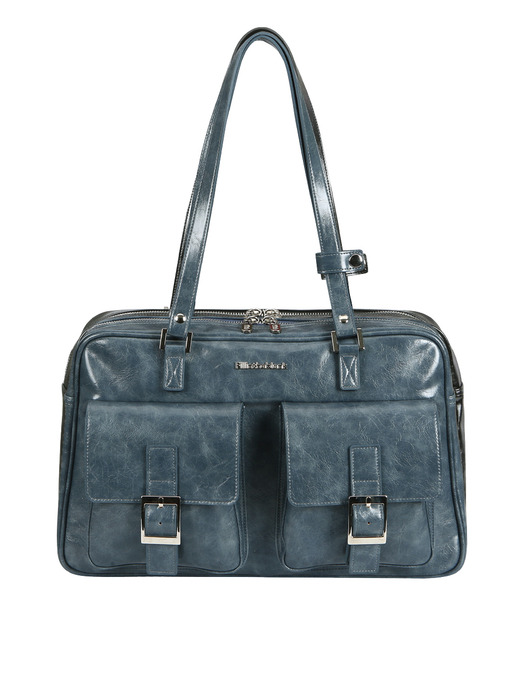 필인더블랭크]PK Shoulder Bag (marble)(denim blue)