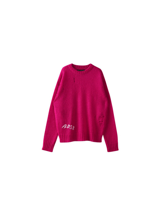(ESSENTIAL) ADSB KID MOHAIR CREW-NECK SWEATER atb1038m(CHERRY RED)