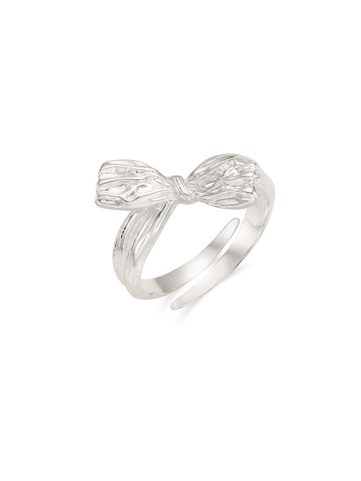 [silver925]Big ribbon open ring
