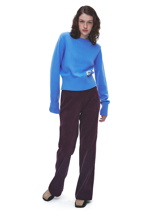 Qduroy Basic Knit Sweater - Blue Sky