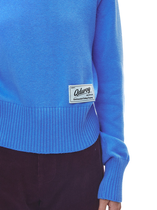 Qduroy Basic Knit Sweater - Blue Sky