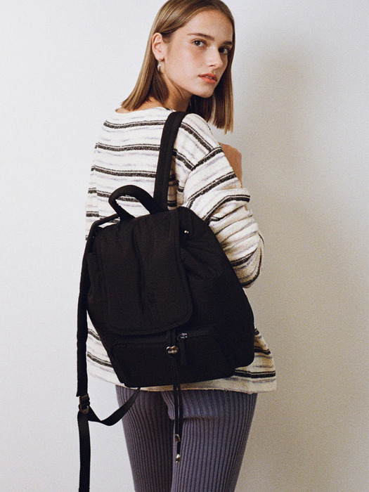 LOVE BELL PADDED BACKPACK(BLACK)