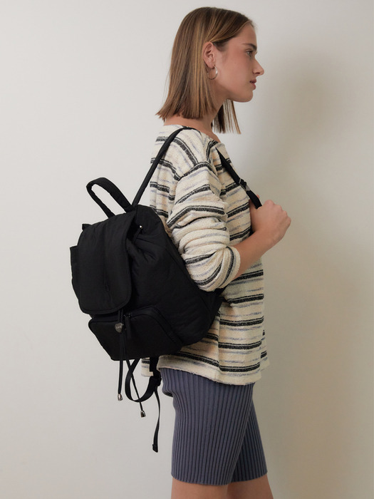 LOVE BELL PADDED BACKPACK(BLACK)