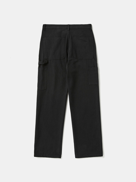Single Cotton Carpenter Pants BLACK
