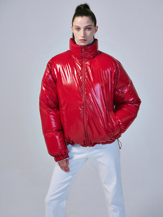 OVERSIZED DOWN JACKET REVERSIBLE_RED