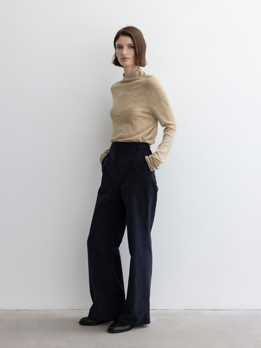 corduroy pants (navy)