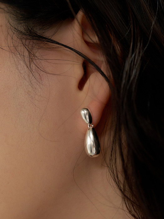 [silver925] double tear earring (2color)