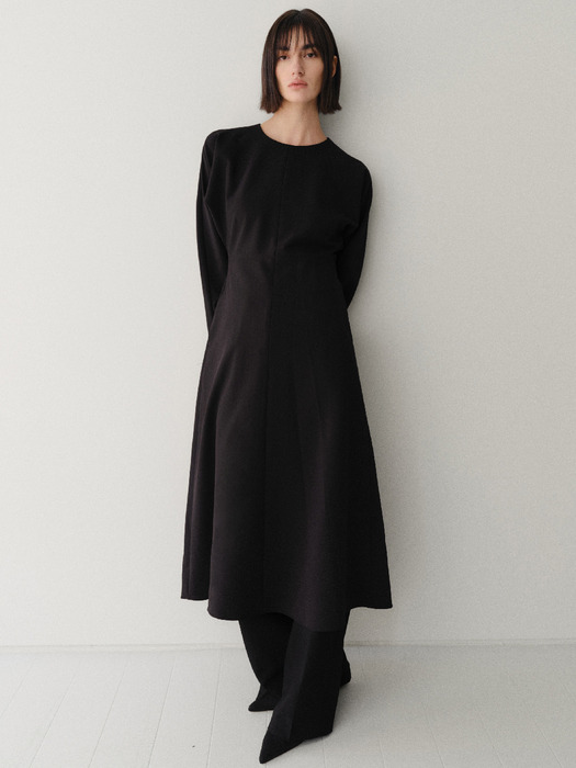 dolman sleeve dress_black