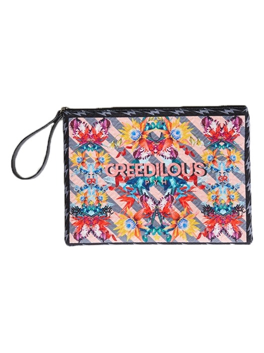 PEACH LIGHT GREEDILOUS X TY HUNTER CLUTCH BAG