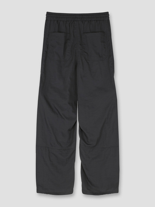 cargo pocket wide jogger pants w_charcoal