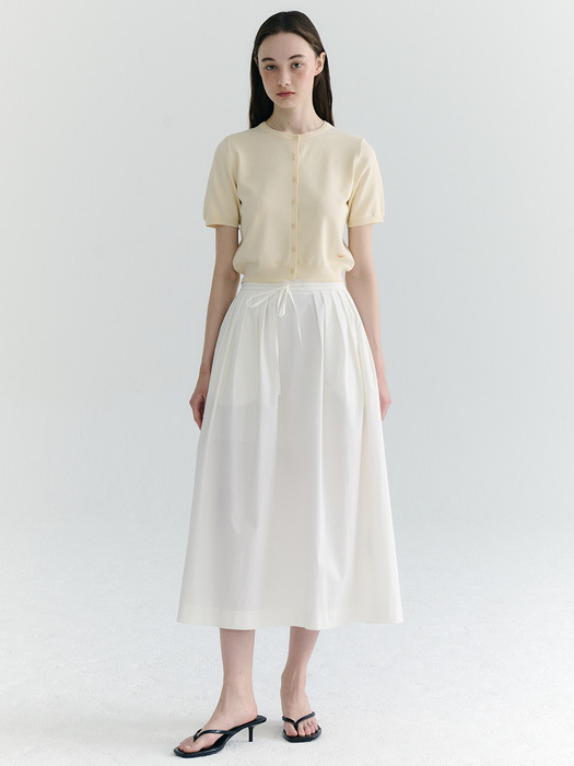 Tuck Flared Skirt _ 2color