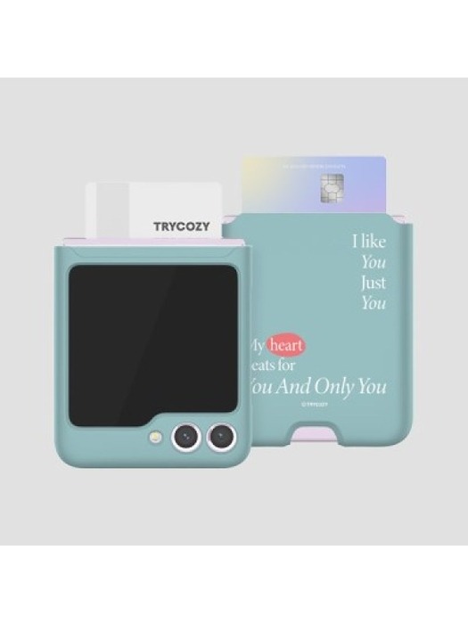 [T] 트라이코지 저스트 갤럭시Z플립시리즈 카드 3D곡면하드케이스