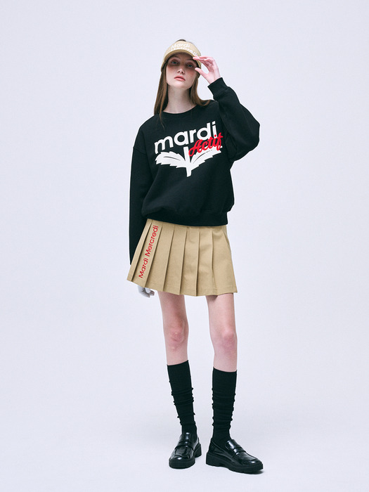 BRUSHED SWEATSHIRT ACTIF BLOOMMARDI_BLACK RED