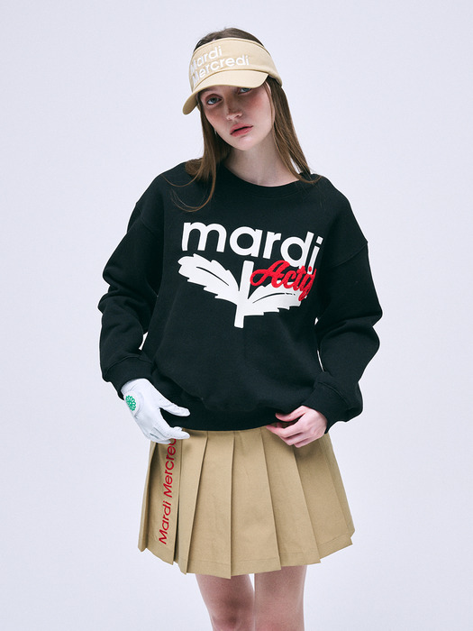 BRUSHED SWEATSHIRT ACTIF BLOOMMARDI_BLACK RED