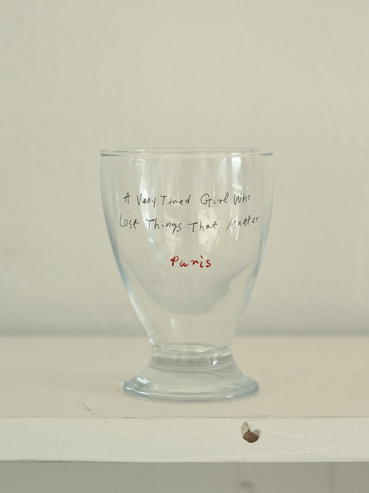 Tired Girl Glass Goblet