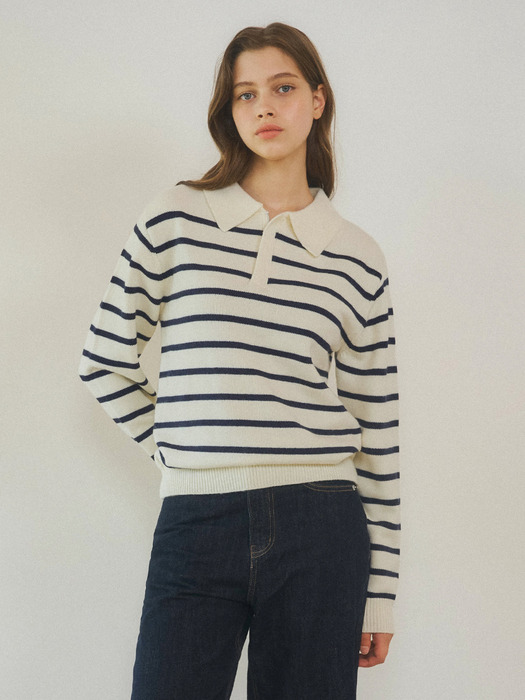 W/Alwayes Stripe French Wool Knit 3color