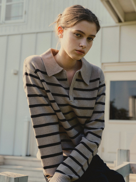 W/Alwayes Stripe French Wool Knit 3color