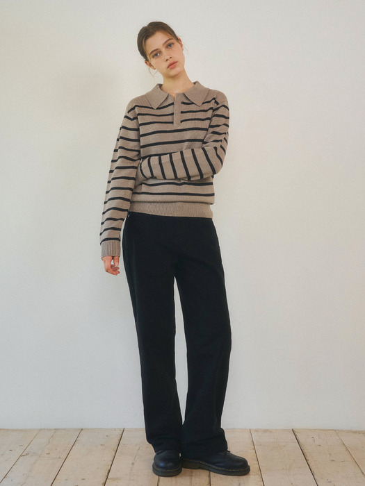 W/Alwayes Stripe French Wool Knit 3color