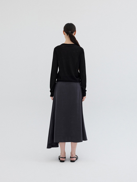 WOOL SILK KNIT TOP_BLACK