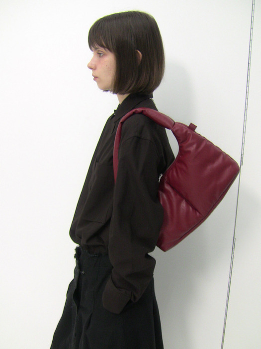 Soft Basket Hobo Bag (S)(burgundy)