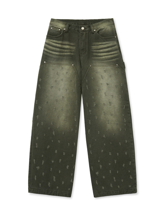 shot damage pants (khaki)