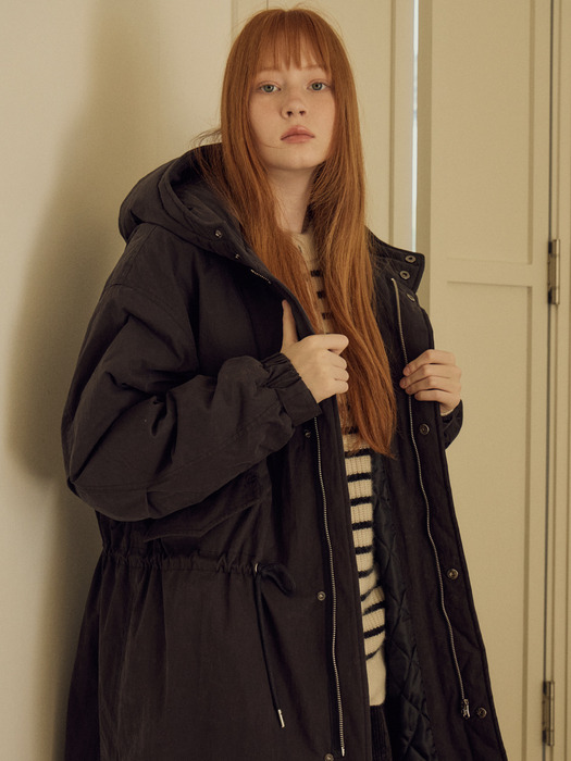 W/M-65 FishTail Hooded Jacket Padded Coat_BLACK