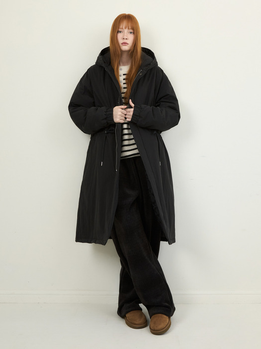 W/M-65 FishTail Hooded Jacket Padded Coat_BLACK