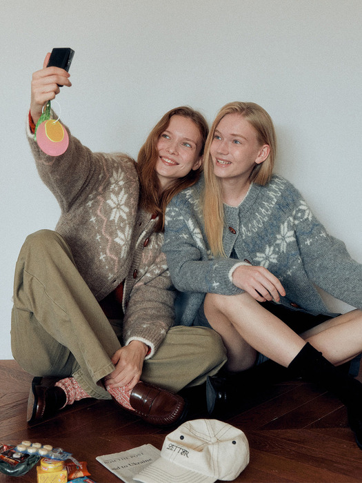 울 노르딕 더플 가디건 [GREY] / WBD4L04550