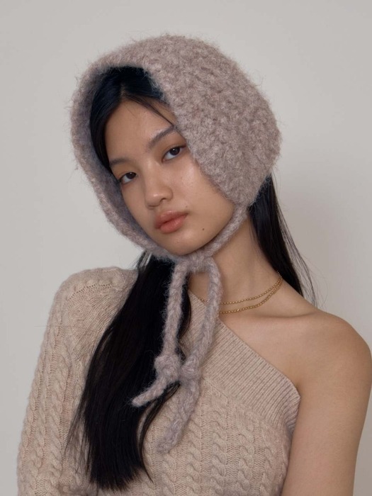 popcorn knit earflap