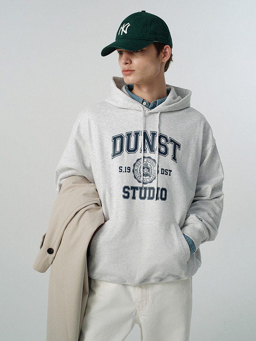 [단독]UNISEX CLASSIC LOGO HOODIE LIGHT MELANGE GREY_M_UDTS5A114G1