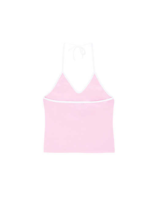 ◆as if calie◆ CALIE HOTFIX HALTERNECK SLEEVELESS PINK CA25 에즈이프캘리]CALIE HOTFIX HALTERNECK SLEEVELESS PINK